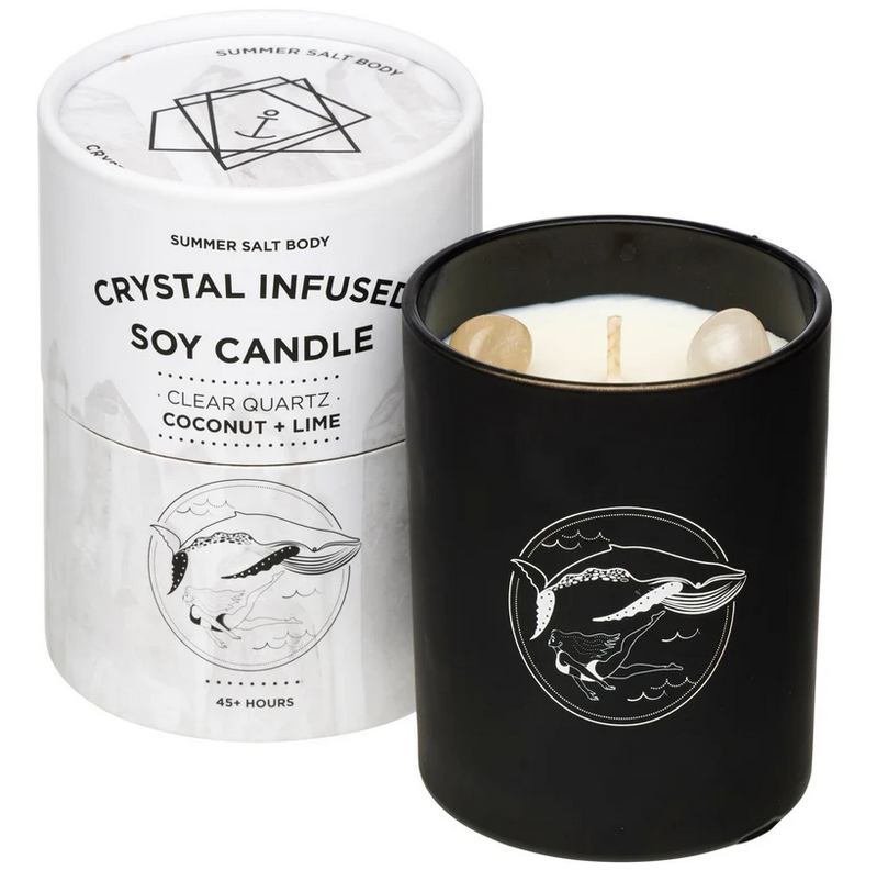 Summer Salt Body Crystal Infused Soy Candle Coconut & Lime