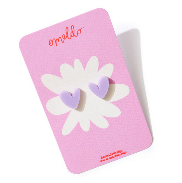 Heart Studs Mauve